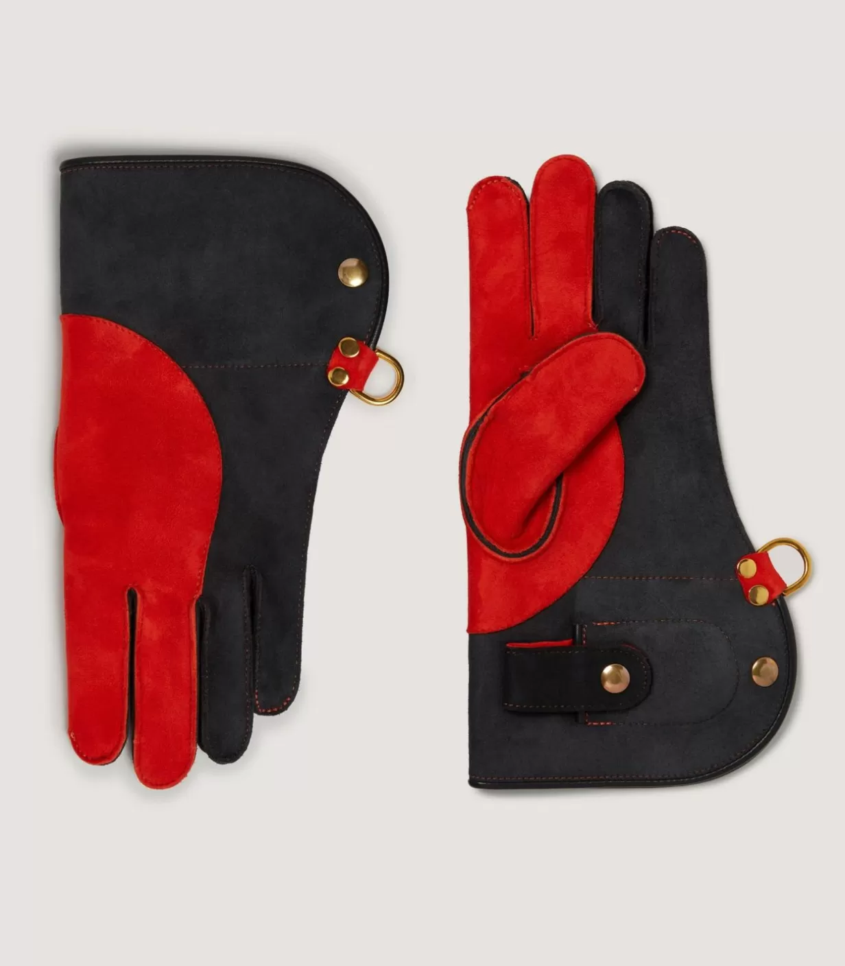 Dog & Falcon Accessories*Purdey Long Falconry Glove With Pocket - Charcoal & Orange In Charcoal