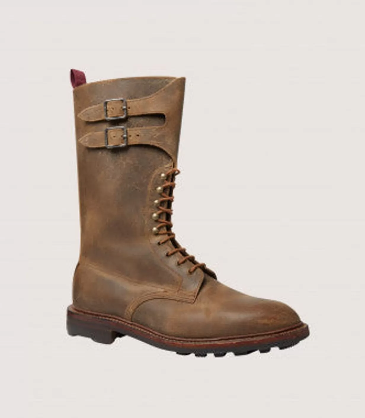 Footwear*Purdey Men'S Rough Out Nubuck Twin Strap Boot With Ridgeway Sole In Tan