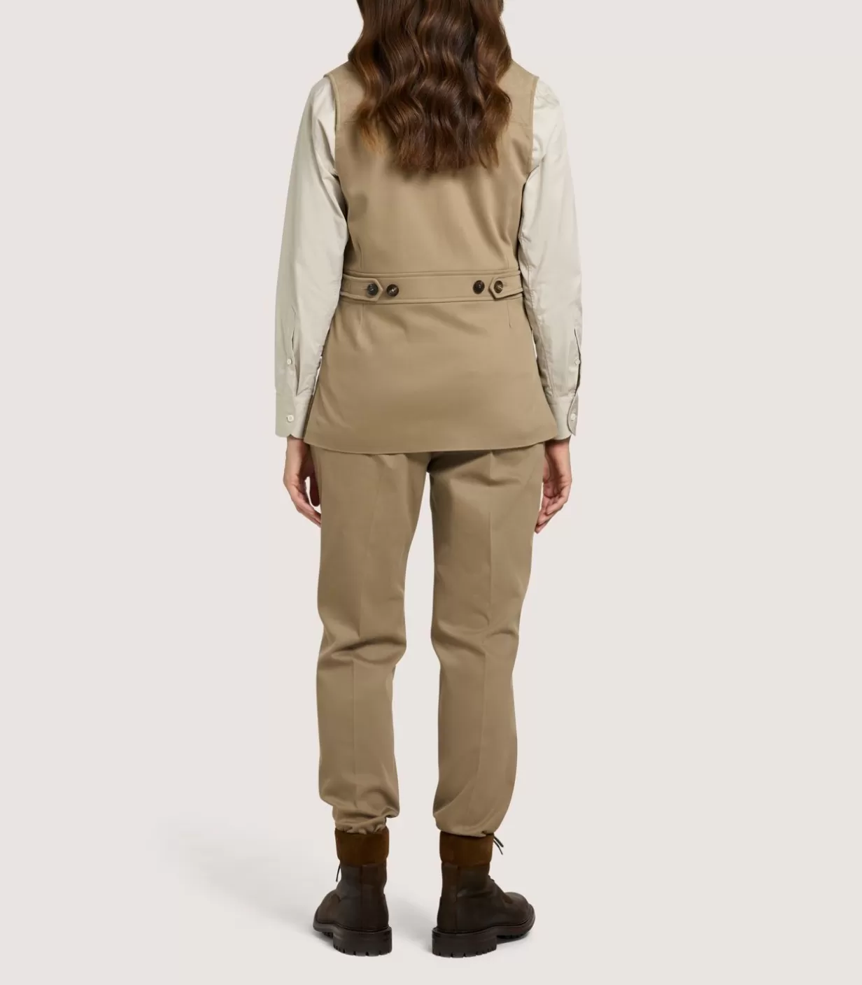 Outerwear*Purdey Women'S High Collar Dry Wax Summer Sporting Vest In Taupe
